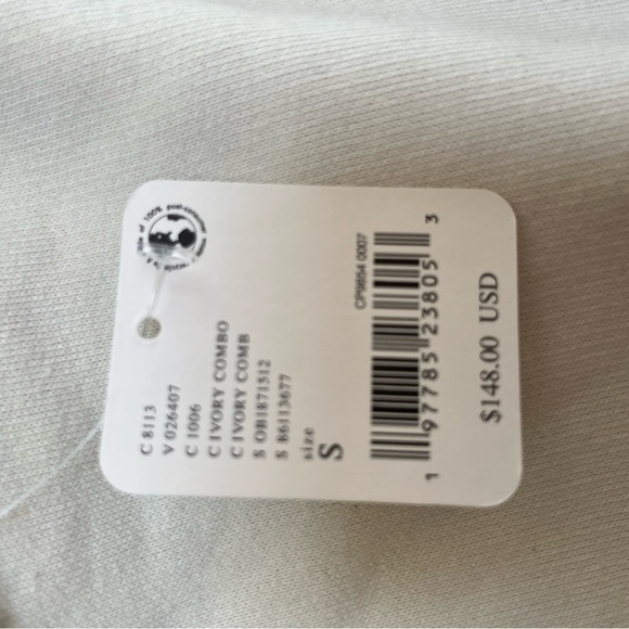 NWT Free People It's A Vibe Printed Hoodie Ivory Blue Star Sweatshirt - Picture 8 of 12